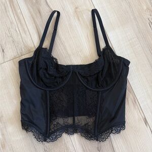 Abercrombie & Fitch Black Lace Corset